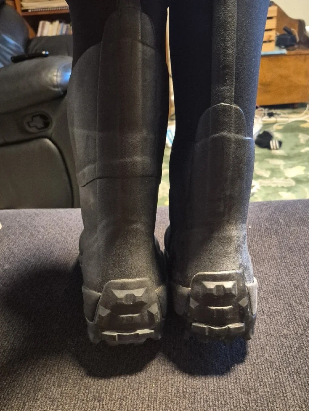 Men's Tall Black Waterproof Rain & Snow Boots — Insulated Pull-On Design